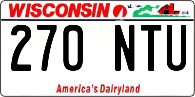 WI license plate 270NTU
