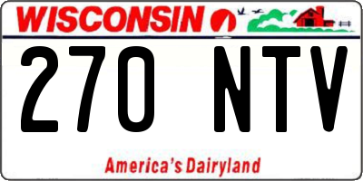 WI license plate 270NTV