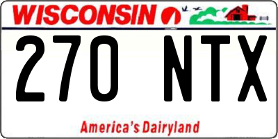 WI license plate 270NTX