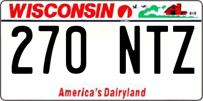 WI license plate 270NTZ