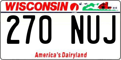 WI license plate 270NUJ