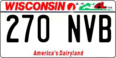 WI license plate 270NVB