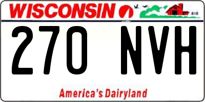 WI license plate 270NVH