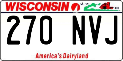 WI license plate 270NVJ