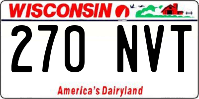 WI license plate 270NVT