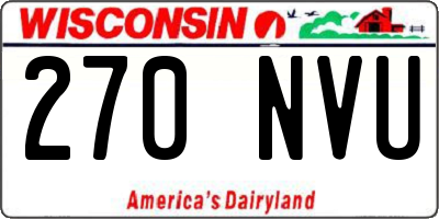 WI license plate 270NVU