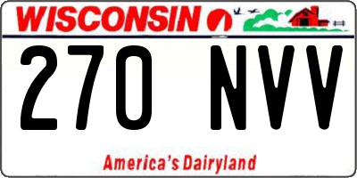 WI license plate 270NVV