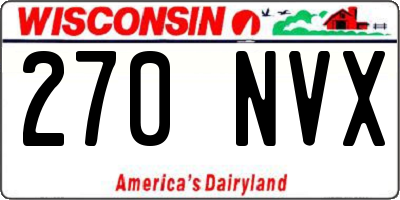 WI license plate 270NVX
