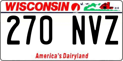 WI license plate 270NVZ