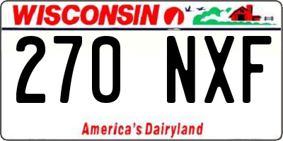 WI license plate 270NXF