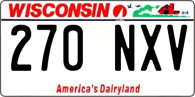 WI license plate 270NXV