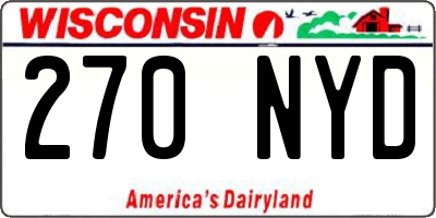 WI license plate 270NYD