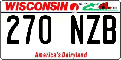 WI license plate 270NZB