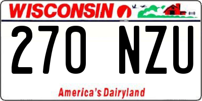 WI license plate 270NZU