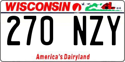 WI license plate 270NZY