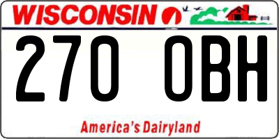 WI license plate 270OBH