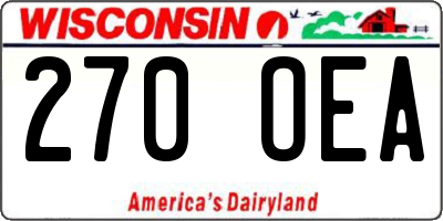 WI license plate 270OEA