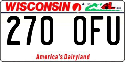 WI license plate 270OFU