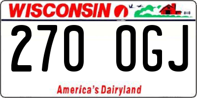 WI license plate 270OGJ