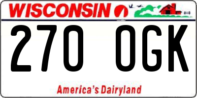WI license plate 270OGK