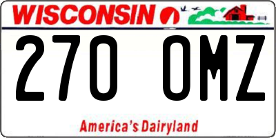 WI license plate 270OMZ