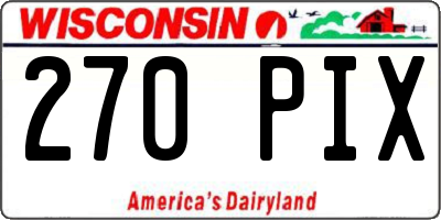 WI license plate 270PIX