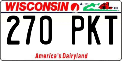 WI license plate 270PKT