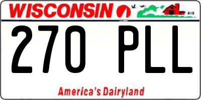WI license plate 270PLL