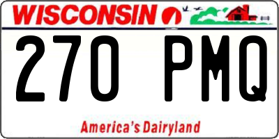 WI license plate 270PMQ