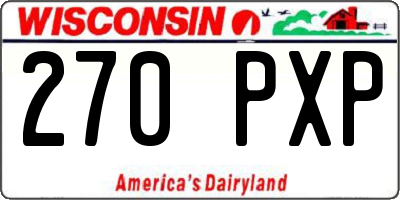 WI license plate 270PXP
