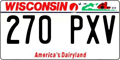 WI license plate 270PXV