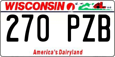 WI license plate 270PZB