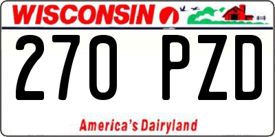 WI license plate 270PZD