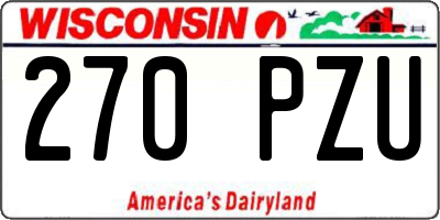 WI license plate 270PZU