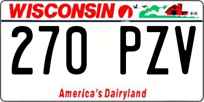 WI license plate 270PZV
