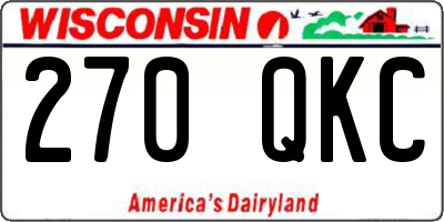 WI license plate 270QKC