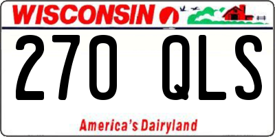 WI license plate 270QLS