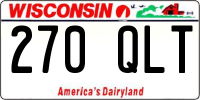 WI license plate 270QLT
