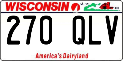 WI license plate 270QLV