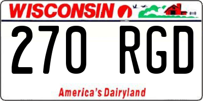 WI license plate 270RGD