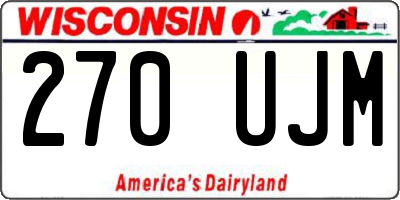 WI license plate 270UJM
