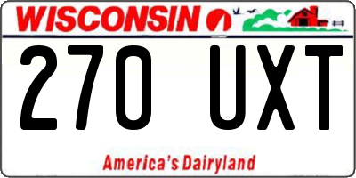WI license plate 270UXT