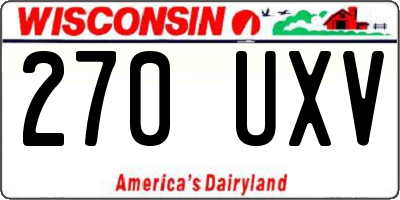 WI license plate 270UXV