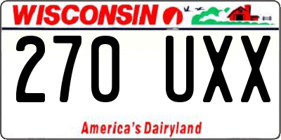 WI license plate 270UXX