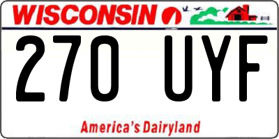 WI license plate 270UYF