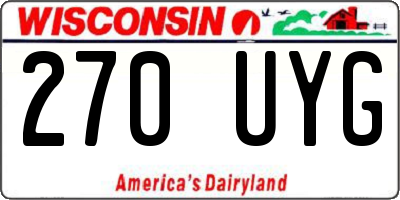 WI license plate 270UYG