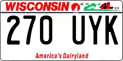 WI license plate 270UYK