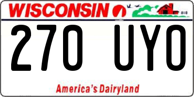 WI license plate 270UYO