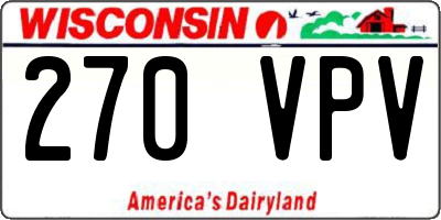 WI license plate 270VPV