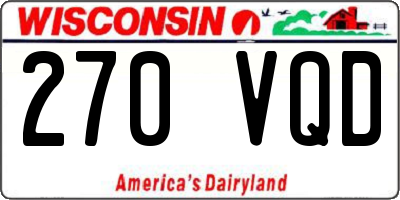 WI license plate 270VQD